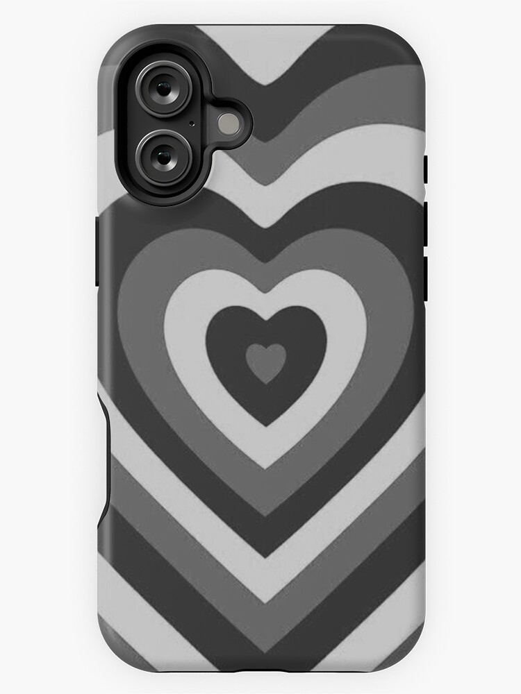 iPhone16pro / black 【PVC heart】 (発送はご注文から3営業日