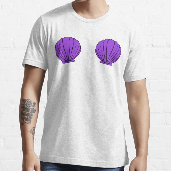 purple seashell shirt