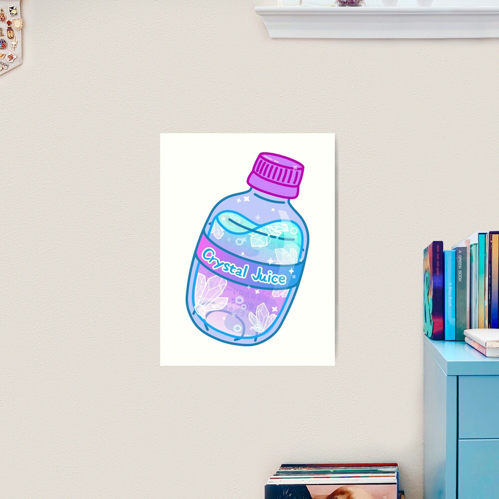 kawaii crystal juice bottle Poster for Sale by Science-nerd