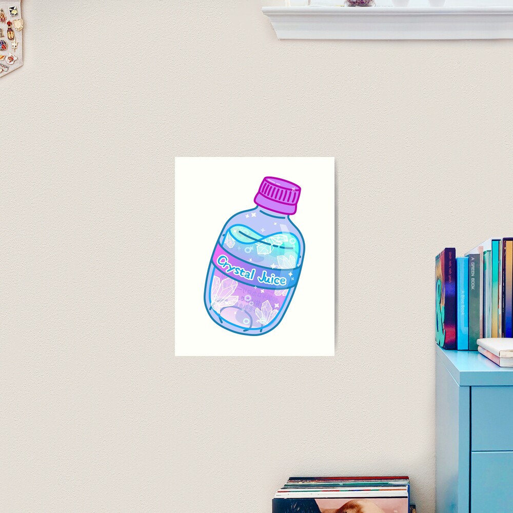 kawaii crystal juice bottle Poster for Sale by Science-nerd