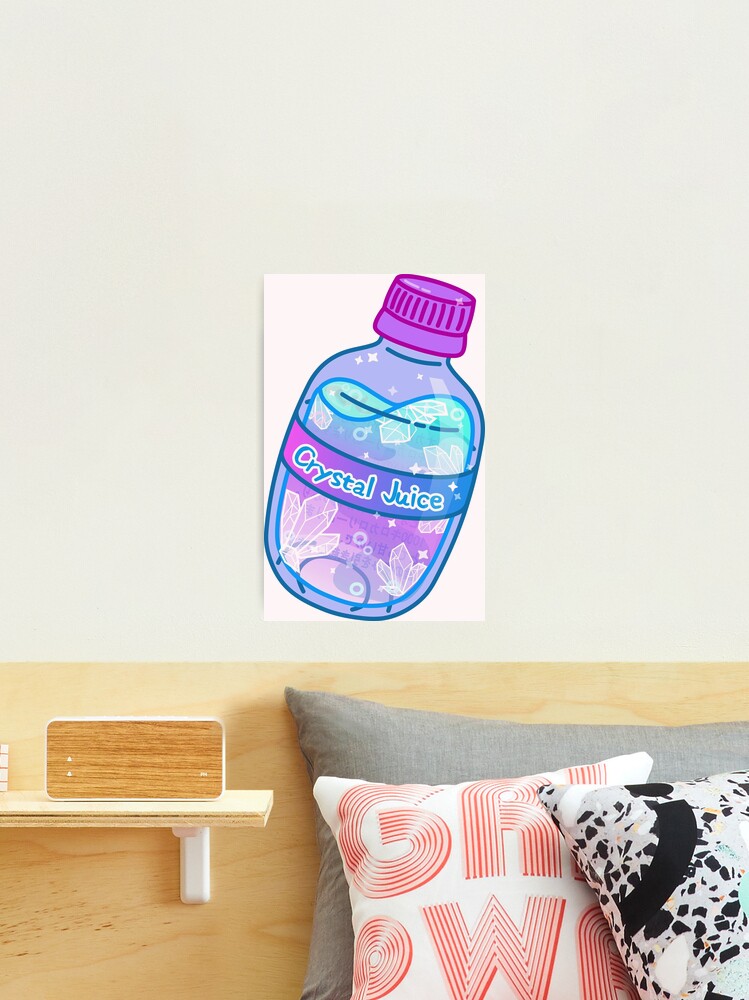 kawaii crystal juice bottle Poster for Sale by Science-nerd