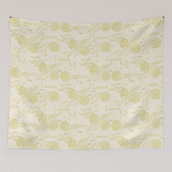 Item preview, Organic Lemon Retro Pattern designed and sold by PosterpartyCo.