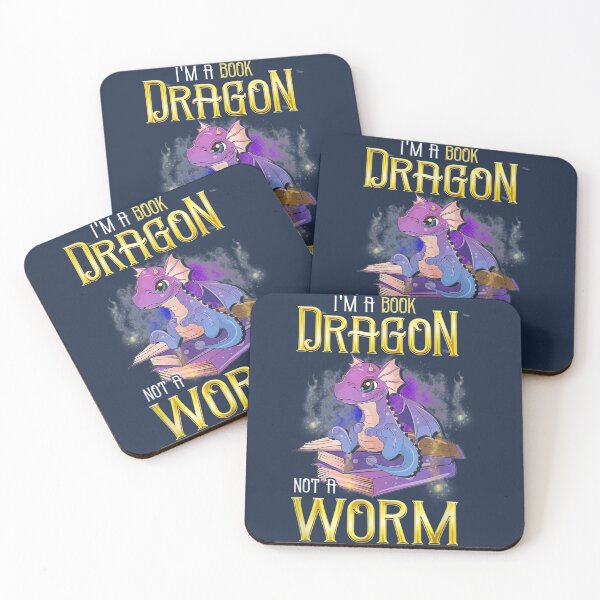 Aperçu de l'œuvre Im A Book Dragon Not A Worm Funny Book Lover Gift créée et vendue par Jessecrafty.