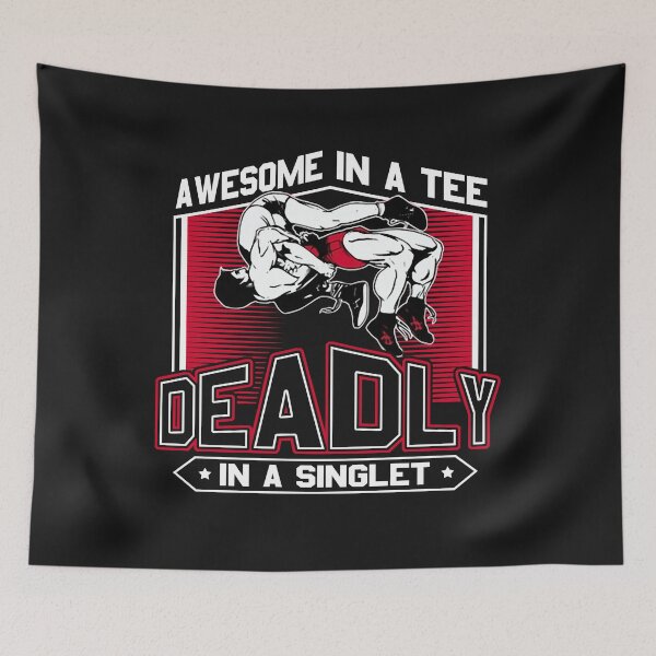 Item preview, Wrestling Awesome In A Tee Deadly In A Singlet Gift Idea For Wrestler designed and sold by teest2209.