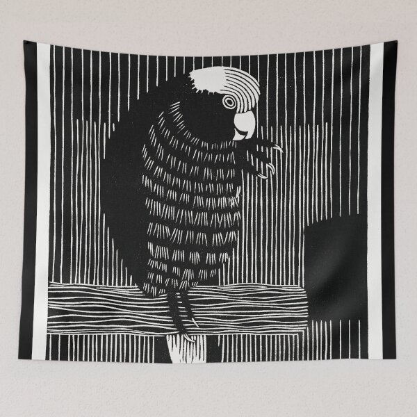 Item preview, Vintage graphic black and white parrot designed and sold by Astralia.