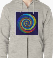 Spiral blur Zipped Hoodie