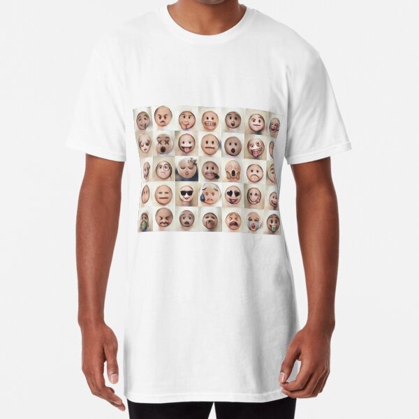 Human Emoji Collage Long T-Shirt
