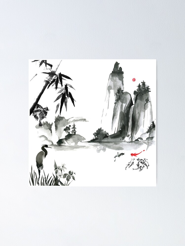 墨絵 Sumi-e a painting in black ＆white Sumi-e: All You Need