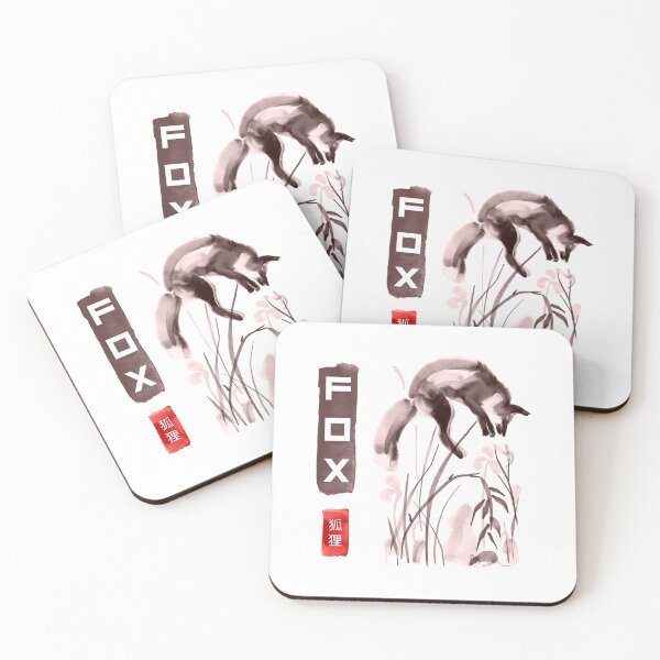 Item preview, Japanese fox watercolour designed and sold by Sinovius.