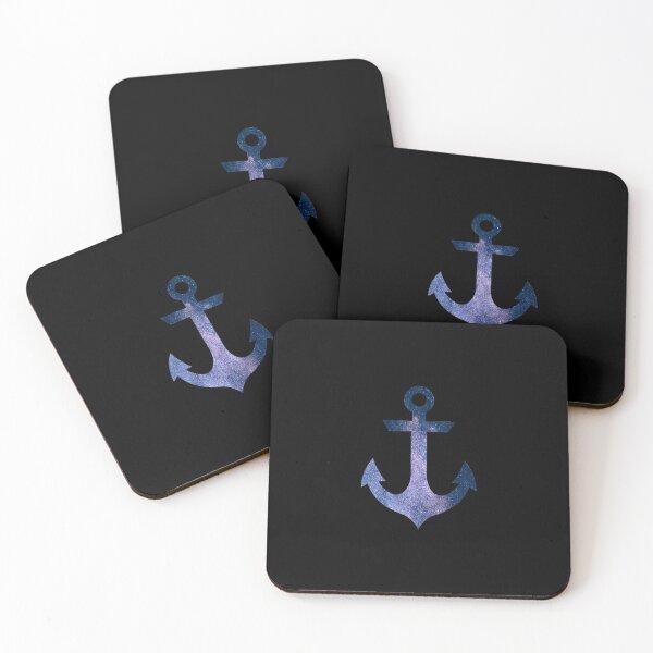 Item preview, Blue Space Motif Nautical Anchor designed and sold by Passion-For-Sea.