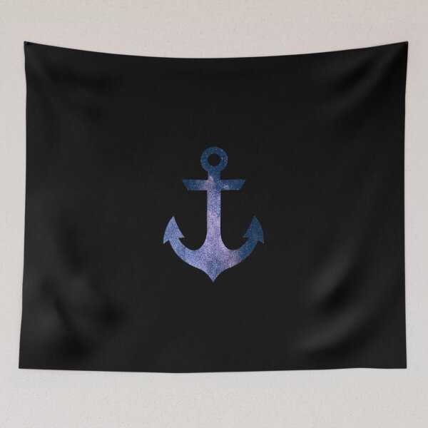 Item preview, Blue Space Motif Nautical Anchor designed and sold by Passion-For-Sea.