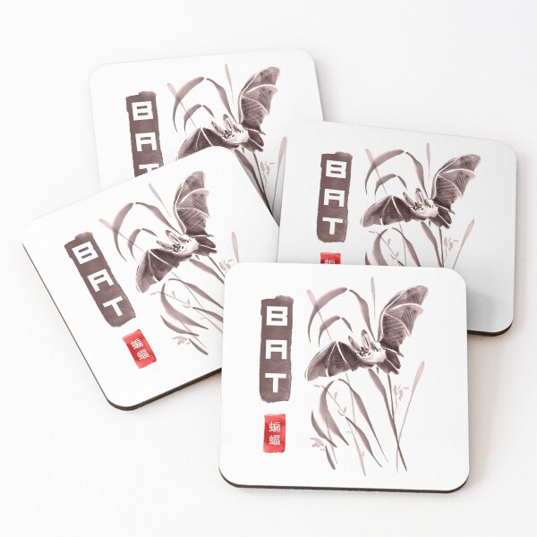Item preview, Japanese bat watercolour designed and sold by Sinovius.