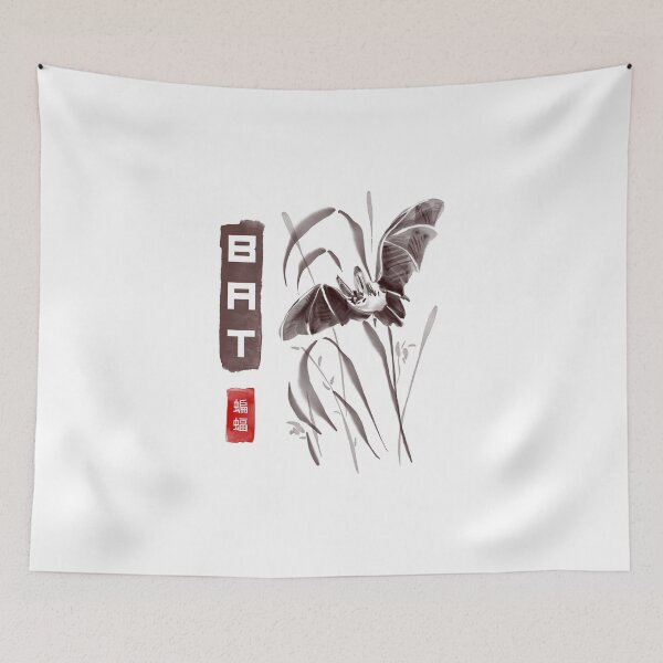 Item preview, Japanese bat watercolour designed and sold by Sinovius.