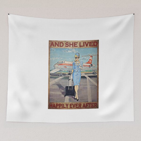 Item preview, Flight Attendant And He Lived Happily Ever After Poster designed and sold by NeaSSvensson.