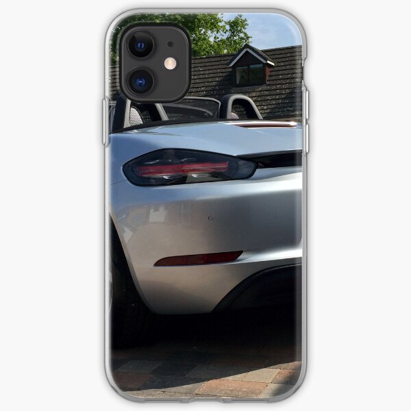 718 Porsche Boxster, rear view. iPhone Soft Case