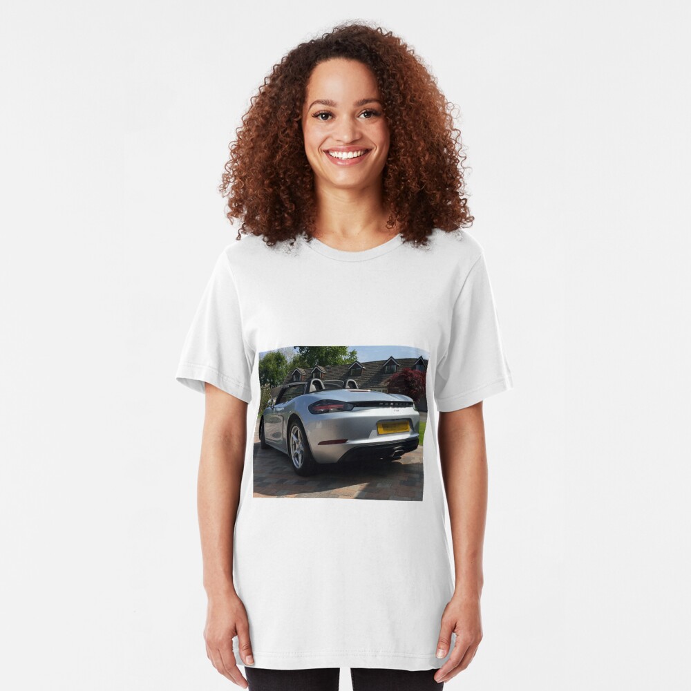 718 Porsche Boxster, rear view. Slim Fit T-Shirt