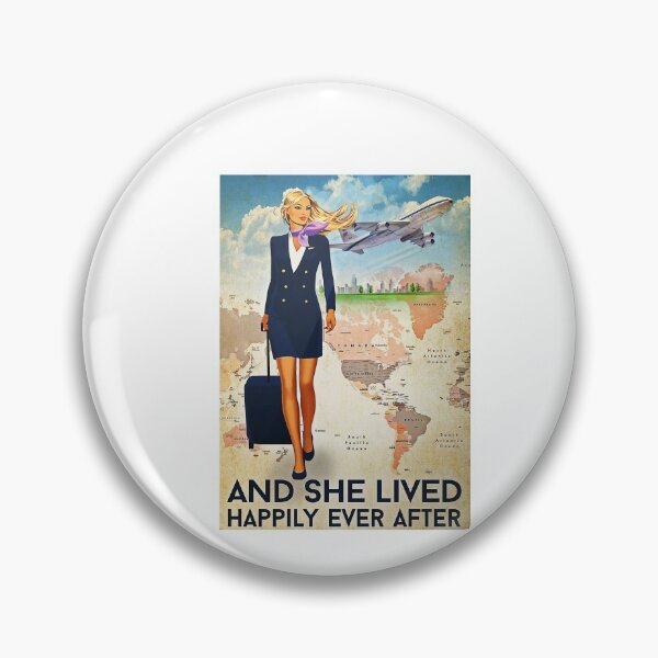 Item preview, Flight Attendant And She Lived Happily Ever After Navy Uniform Poster designed and sold by NeaSSvensson.