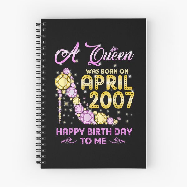 Item preview, A Queen Was Born In April 2007 Happy Birthday To Me 14 Years  designed and sold by manidala.