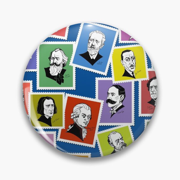 Item preview, The greatest composers (multicoloured version on blue background) designed and sold by Irina Ivanova.