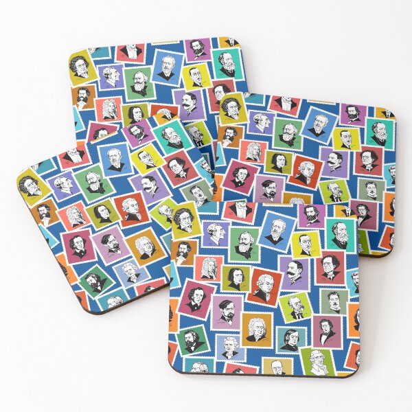 Item preview, The greatest composers (multicoloured version on blue background) designed and sold by Irina Ivanova.