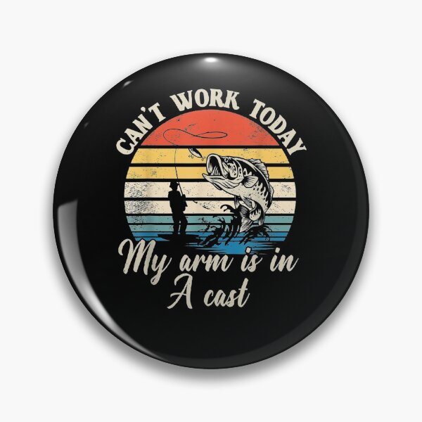 Item preview, Funny Fishing Vintage Can't Work Today My Arm Is In A Cast  designed and sold by manidala.