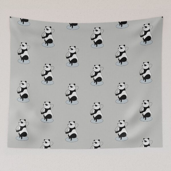 Item preview, crossfit panda bear with jump rope doing double unders designed and sold by TrueType.