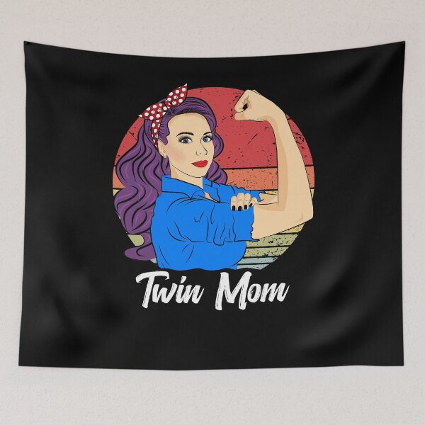 Item preview, Twin Mom Vintage Mother’s Day Retro Sunset Mom designed and sold by ZNOVANNA.