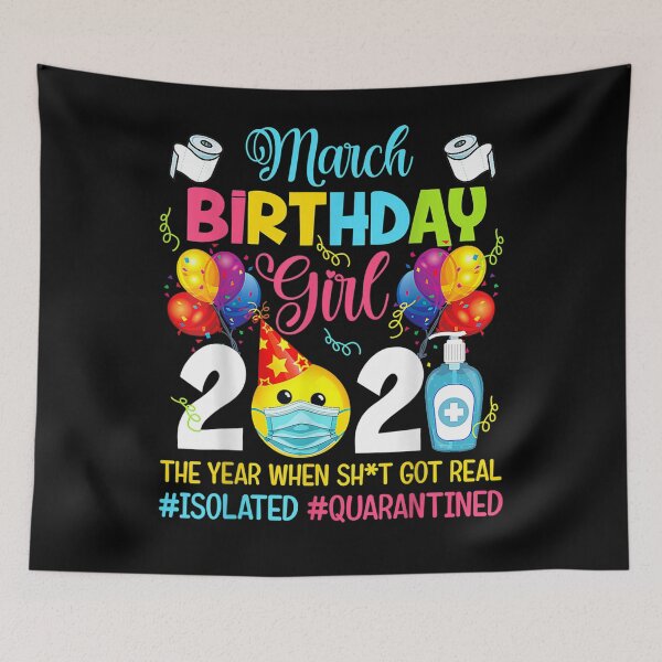 Item preview, March Girl 2021 Social Distance Birthday Quarantine  designed and sold by manidala.