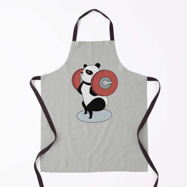 Item preview, crossfit panda bear with barbell and weights doing back squats designed and sold by TrueType.