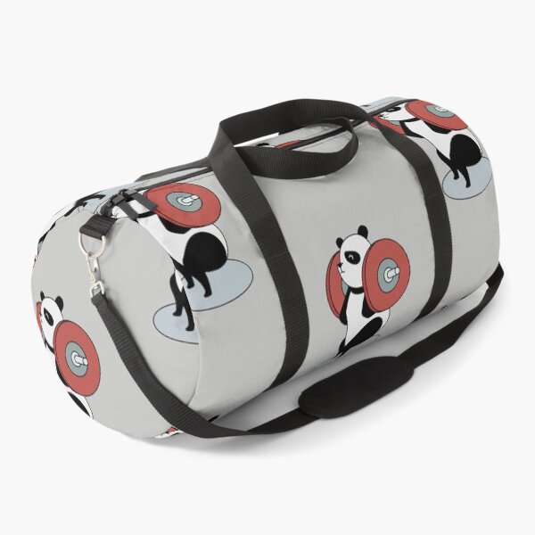 Item preview, crossfit panda bear with barbell and weights doing back squats designed and sold by TrueType.