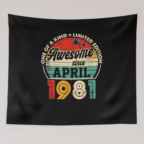 Item preview, April 1981 Vintage 40 Year Old 40th Birthday Men Women Retro  designed and sold by manidala.