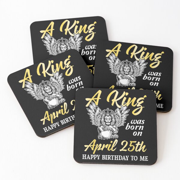 Item preview, A King Was Born On April 25th Happy Birthday To Me You Lion  designed and sold by manidala.