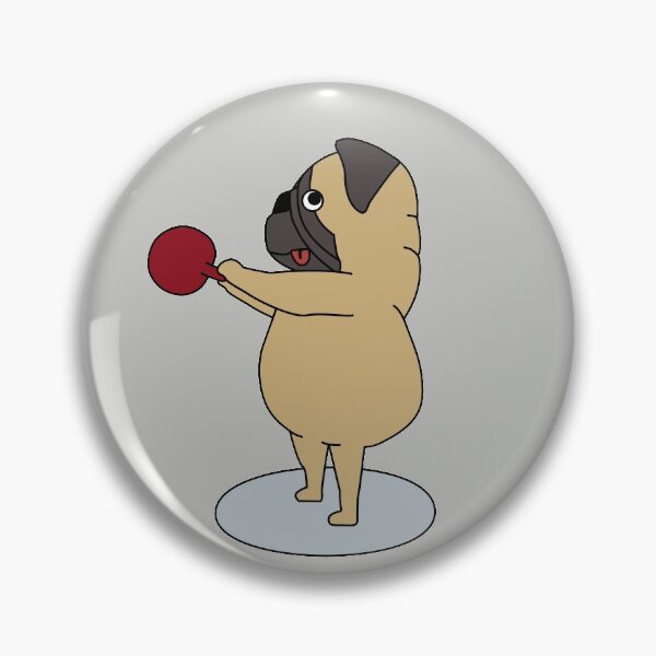 Item preview, crossfit pug with kettlebell designed and sold by TrueType.