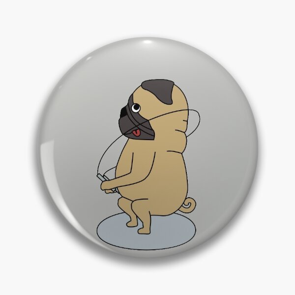 Item preview, crossfit pug with jump rope doing double unders designed and sold by TrueType.
