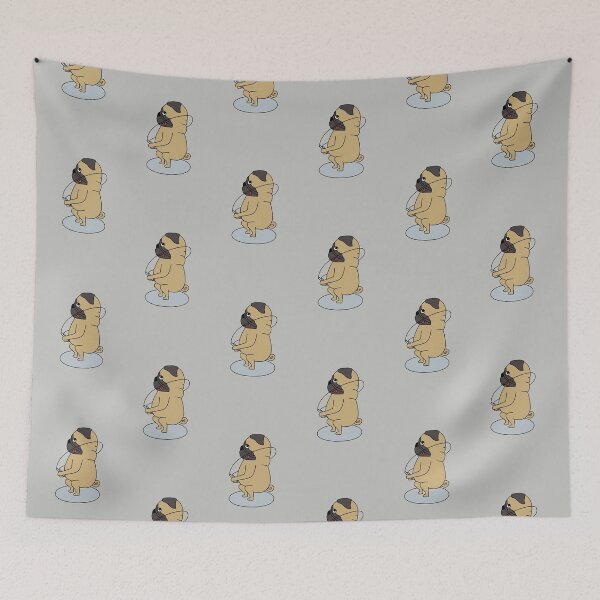 Item preview, crossfit pug with jump rope doing double unders designed and sold by TrueType.