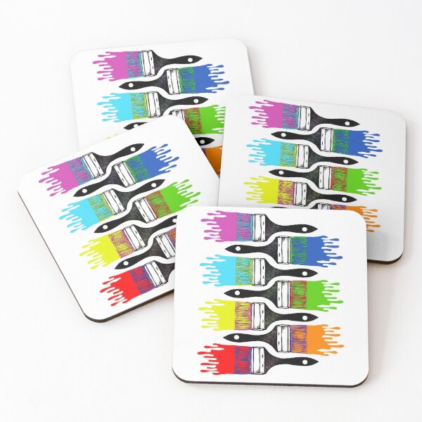 Artikelvorschau, Brush Life Spectrum - originales Linolschnitt-Design und Druck entworfen und verkauft von PixelPalmer.
