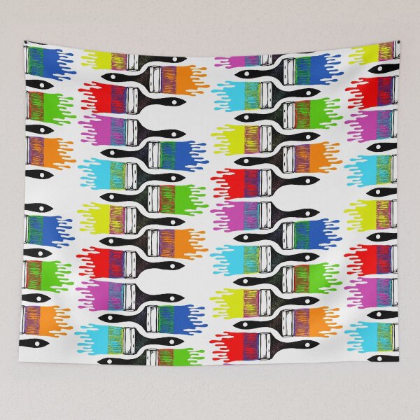 Artikelvorschau, Brush Life Spectrum - originales Linolschnitt-Design und Druck entworfen und verkauft von PixelPalmer.