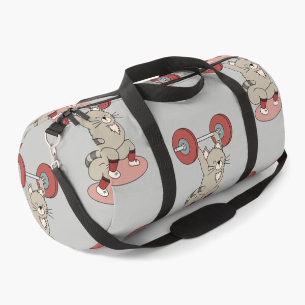 Item preview, crossfit cat with barbell and weights doing squat snatch designed and sold by TrueType.