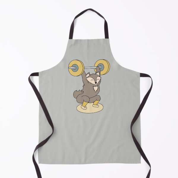 Item preview, crossfit wolf with barbell and weights doing squat snatch designed and sold by TrueType.