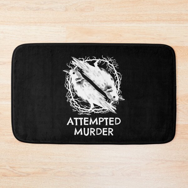 Item preview, attempted murder - funny crow pun designed and sold by Sinovius.