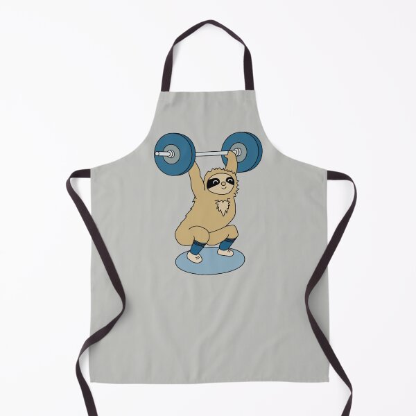 Item preview, crossfit sloth with barbell and weights doing squat snatch designed and sold by TrueType.