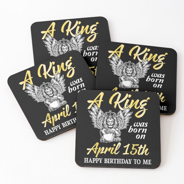 Item preview, A King Was Born On April 15th Happy Birthday To Me You Lion  designed and sold by manidala.