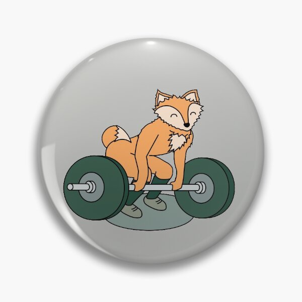 Artikelvorschau, crossfit fox with barbell and weights doing a deadlift entworfen und verkauft von TrueType.