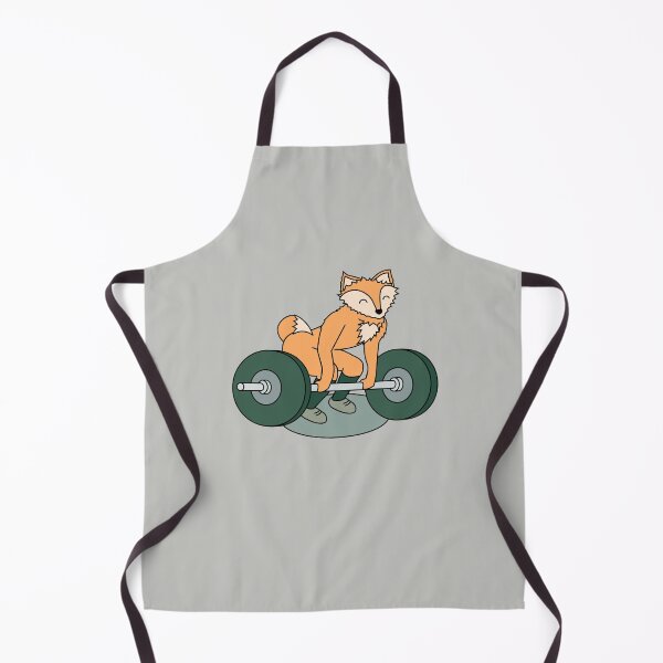 Item preview, crossfit fox with barbell and weights doing a deadlift designed and sold by TrueType.