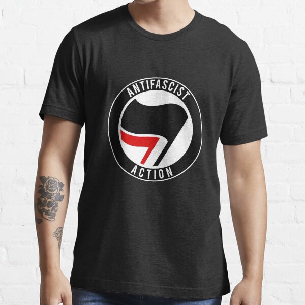 Vista previa del artículo con la obra «Camisa Roja y Negra Ancom, Anarco Comunismo, Activista, Acción antifascista», diseñado y vendido por NealqCartwrig.