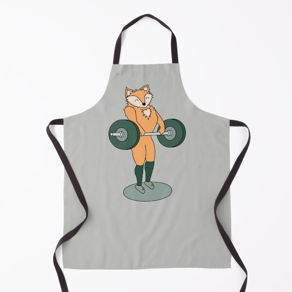 Item preview, crossfit fox with barbell and weights doing a pull designed and sold by TrueType.