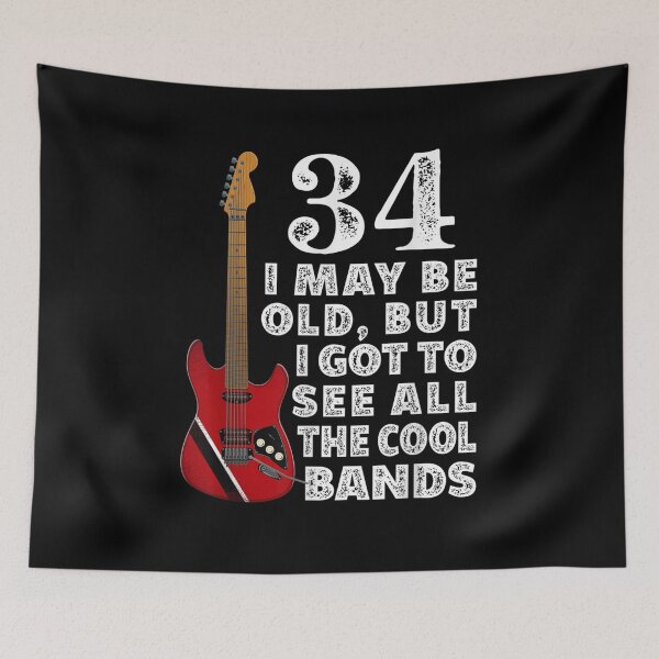 Item preview, Funny I 34th Birthday I May Be Old I Electric Guitar I Music  designed and sold by manidala.