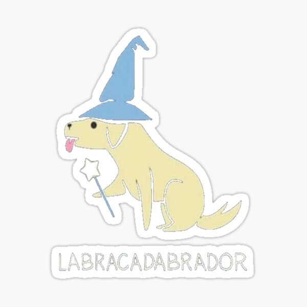 "Labrador pun" Sticker by C2WArts Redbubble