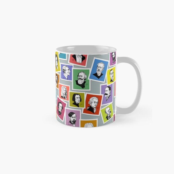 Item preview, The greatest composers (multicoloured version on grey background) designed and sold by Irina Ivanova.
