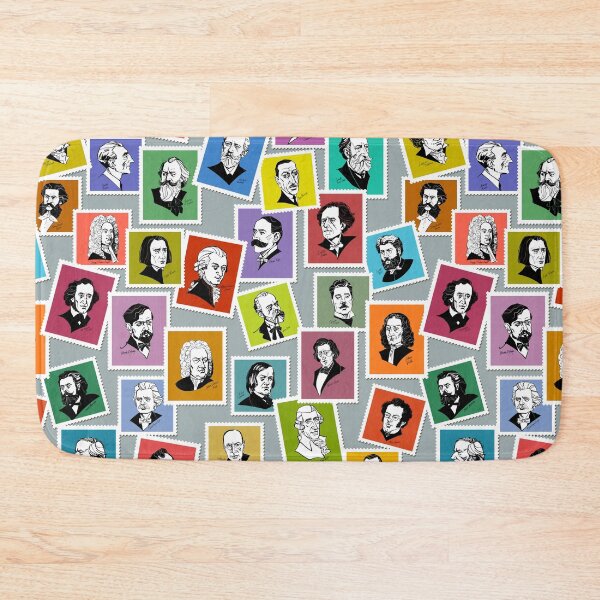 Item preview, The greatest composers (multicoloured version on grey background) designed and sold by Irina Ivanova.